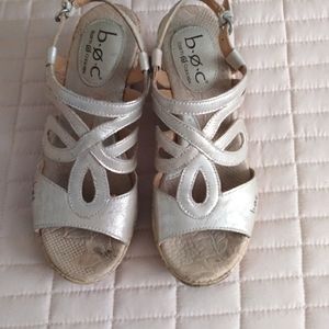 Born Gold Metallic Wedges